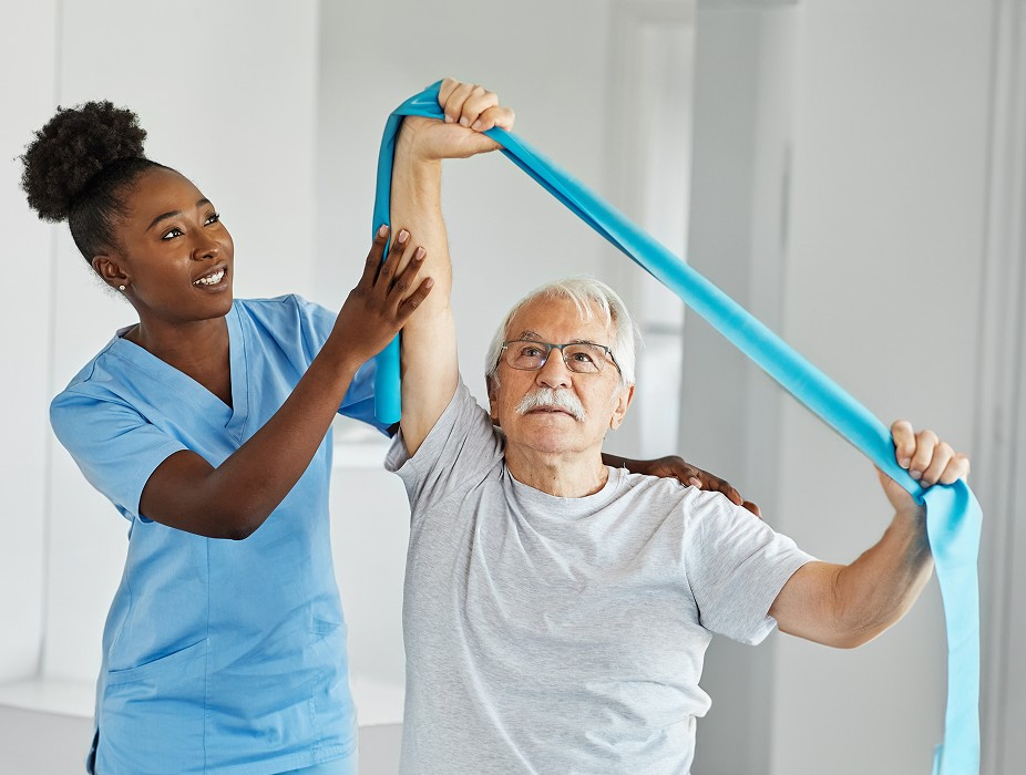 Patient receiving chiropractic & rehabilitation treatment